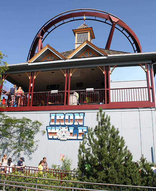 The Iron Wolf Roller Coaster at Six Flags Great America, Gurnee, Illinois