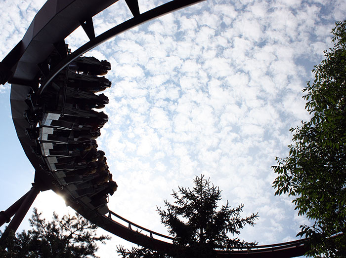 The Iron Wolf Roller Coaster at Six Flags Great America, Gurnee, Illinois