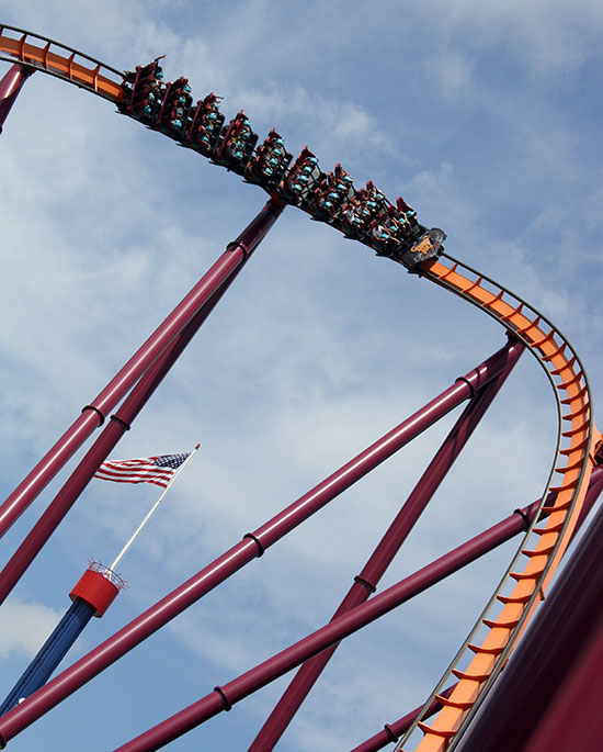 The Raging Bull Roller Coaster at Six Flags Great America, Gurnee, Illinois