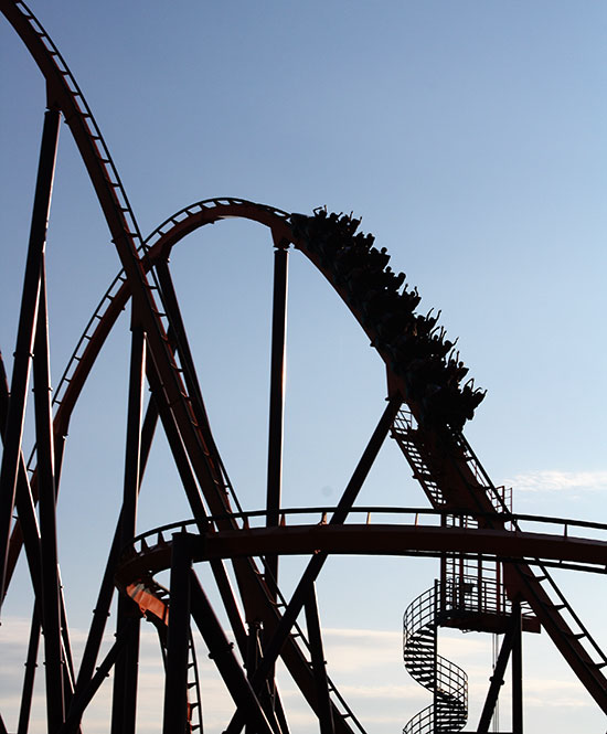 The Raging Bull Roller Coaster at Six Flags Great America, Gurnee, Illinois