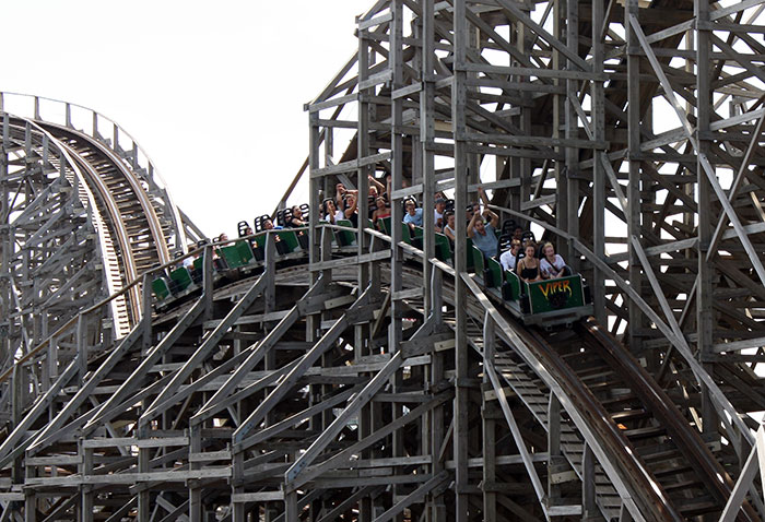 The Viper Roller Coaster at Six Flags Great America, Gurnee, Illinois