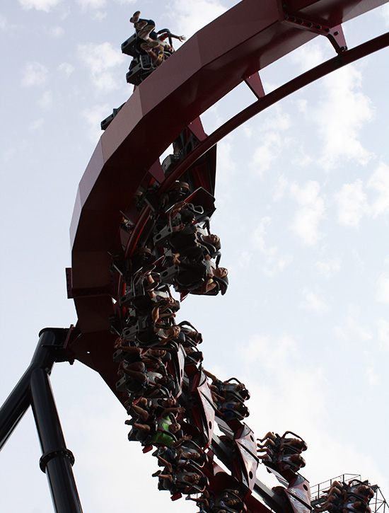 The X-Flight roller coaster at Six Flags Great America, Gurnee, Illinois