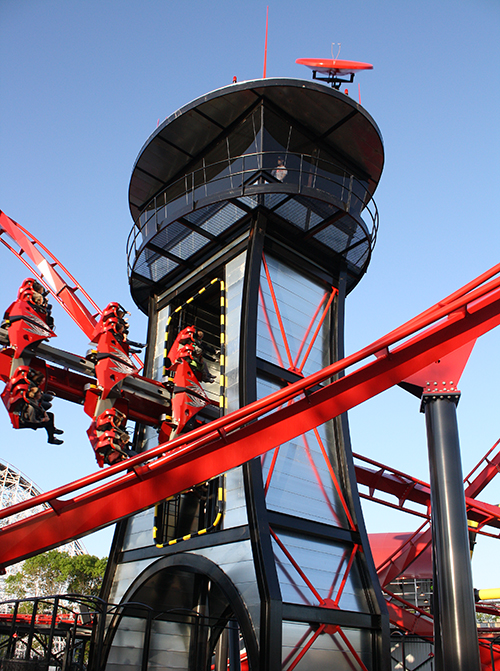 Media Day For The New For 2012 X-Flight Rollercoaster at Six Flags Great America in Gurnee, Illinois