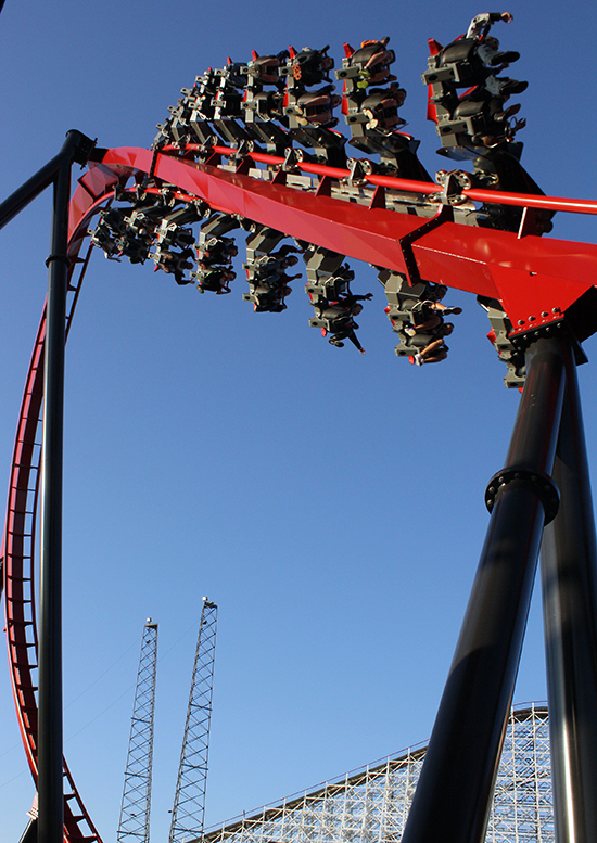 Media Day For The New For 2012 X-Flight Rollercoaster at Six Flags Great America in Gurnee, Illinois