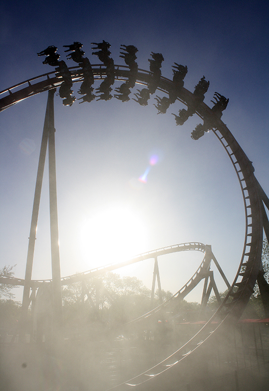 Media Day For The New For 2012 X-Flight Rollercoaster at Six Flags Great America in Gurnee, Illinois