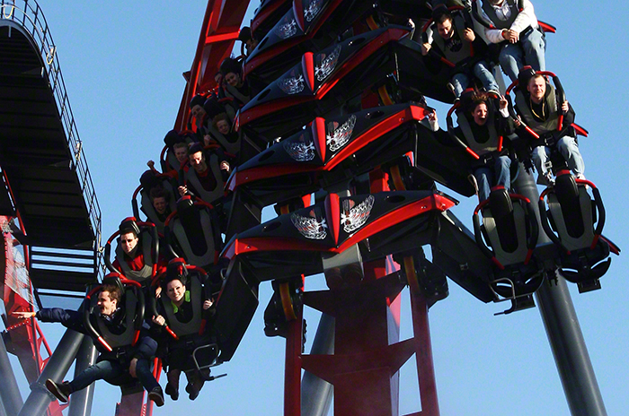 Media Day For The New For 2012 X-Flight Rollercoaster at Six Flags Great America in Gurnee, Illinois