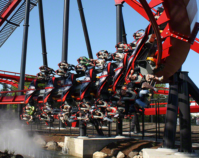 Media Day For The New For 2012 X-Flight Rollercoaster at Six Flags Great America in Gurnee, Illinois