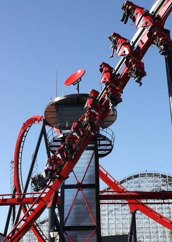 Media Day For The New For 2012 X-Flight Rollercoaster at Six Flags Great America in Gurnee, Illinois