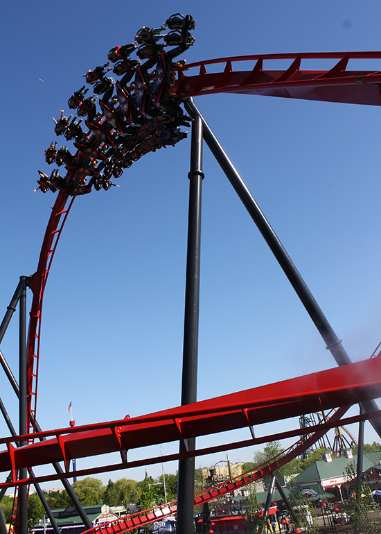 Media Day For The New For 2012 X-Flight Rollercoaster at Six Flags Great America in Gurnee, Illinois