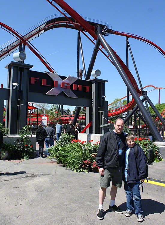 Media Day For The New For 2012 X-Flight Rollercoaster at Six Flags Great America in Gurnee, Illinois