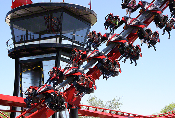 Media Day For The New For 2012 X-Flight Rollercoaster at Six Flags Great America in Gurnee, Illinois