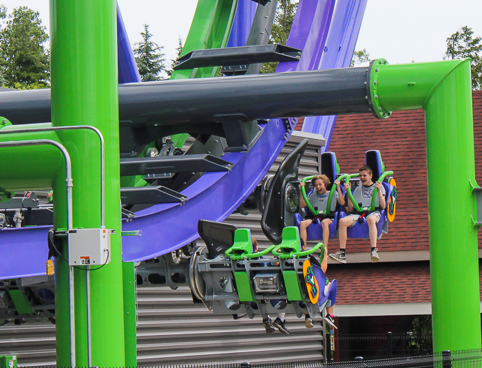 The Joker 4D Free Fly Coaster at Six Flags Great America, Gurnee, Illinois