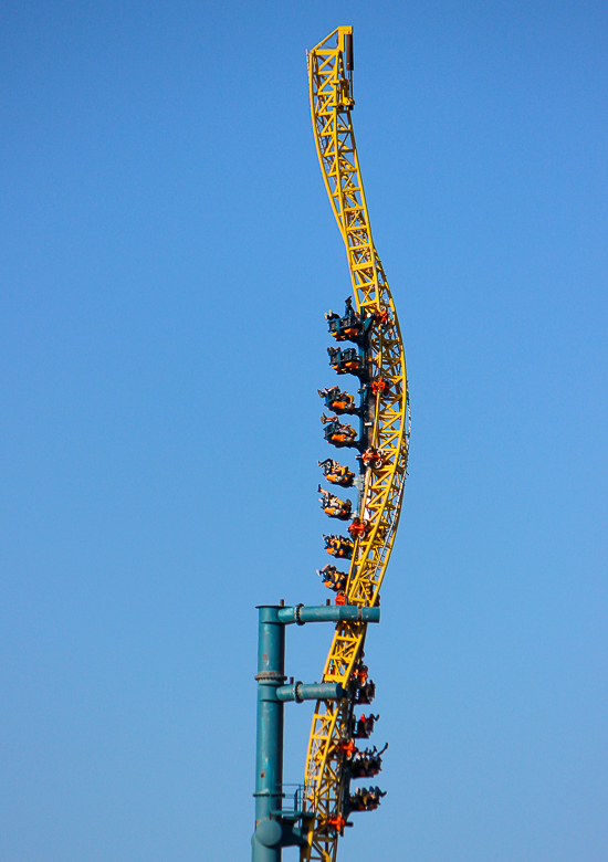 The Vertical Velocity roller coaster at Six Flags Great America, Gurnee, Illinois