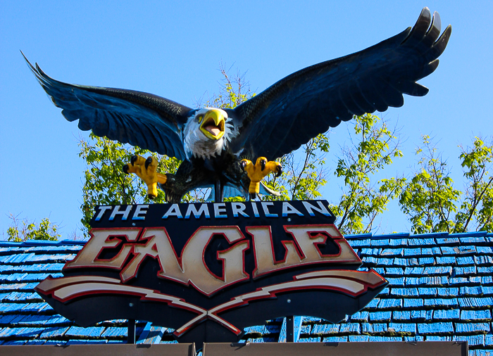 The Great American Eagle Roller Coaster at Six Flags Great America, Gurnee, Illinois