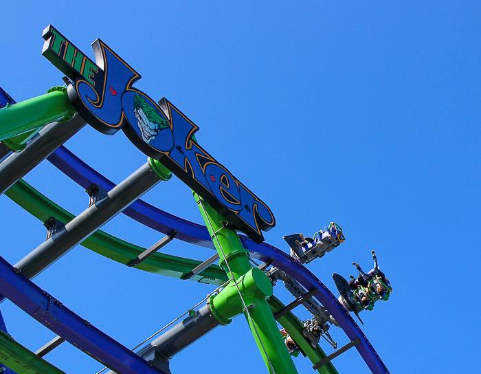 The Joker Roller Coaster at Six Flags Great America, Gurnee, Illinois