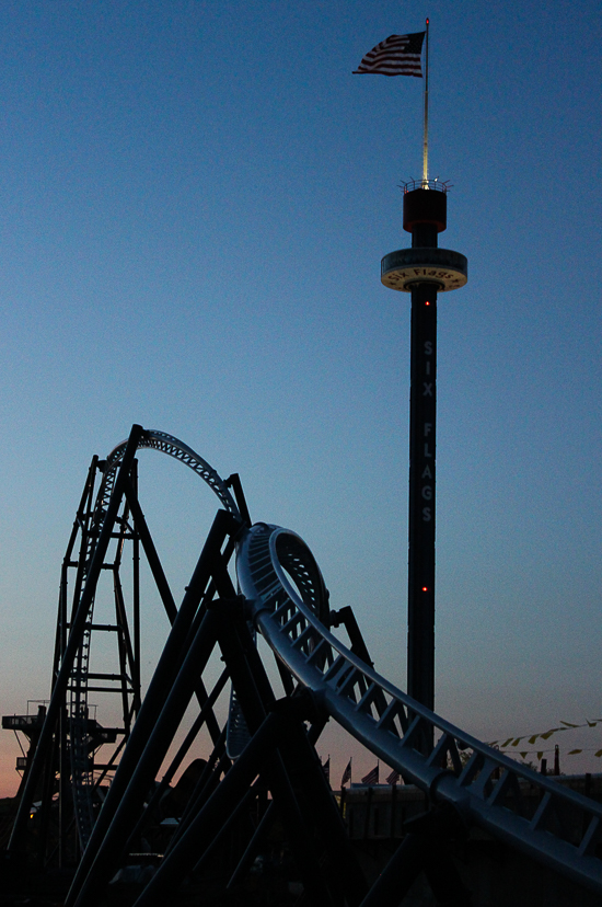 The Maxx Force roller coaster at Six Flags Great America, Gurnee, Illinois