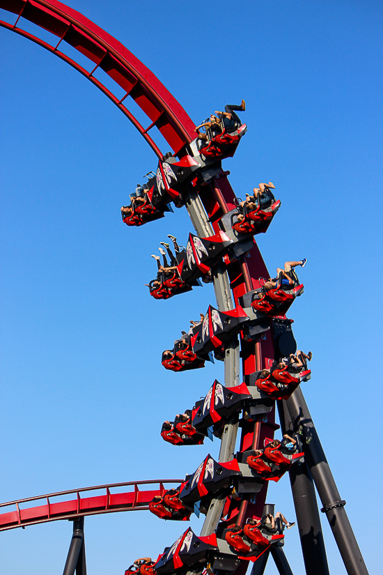 The X-Flight Roller Coaster at Six Flags Great America, Gurnee, Illinois