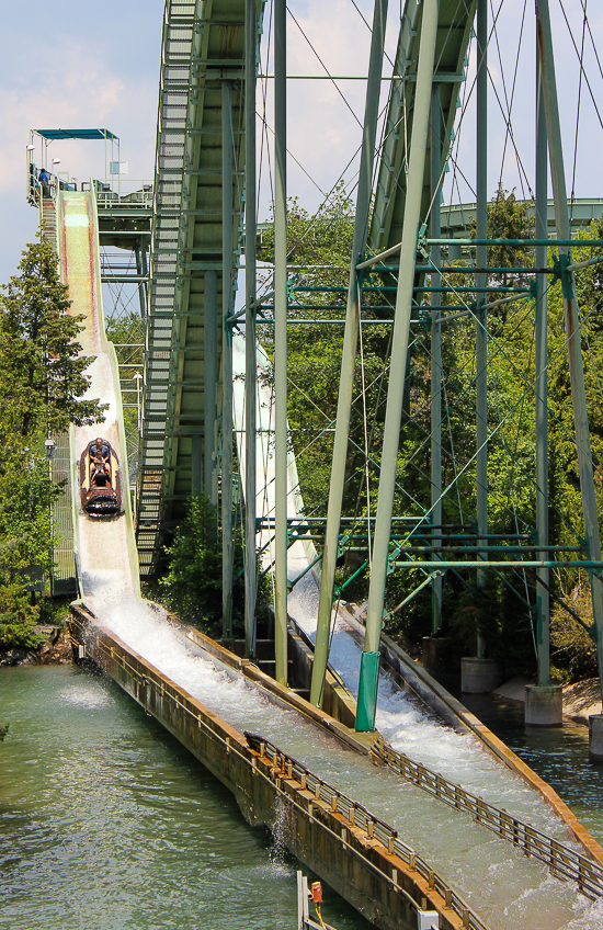 The Loggers Run log flume at Six Flags Great America, Gurnee, Illinois