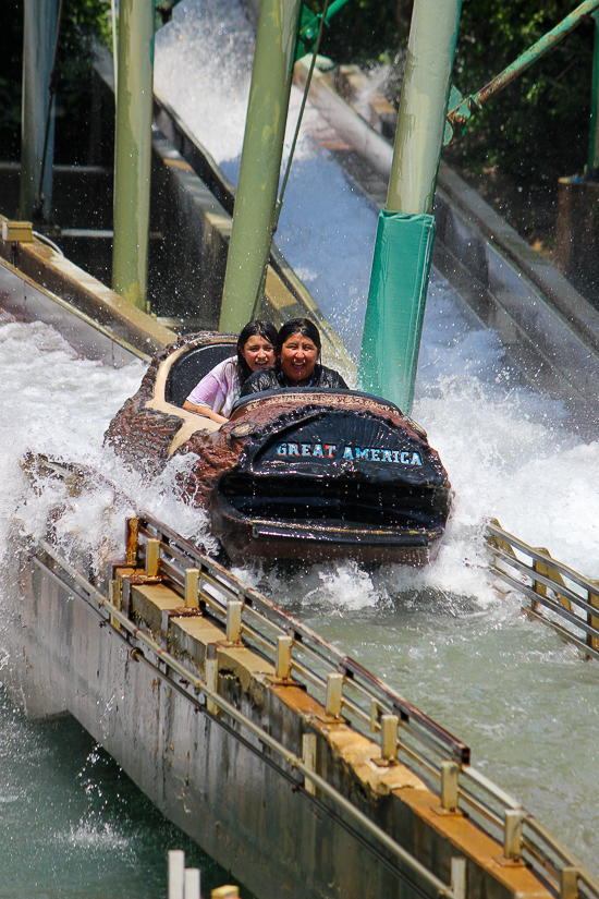 The Loggers Run Log Flume at Six Flags Great America, Gurnee, Illinois