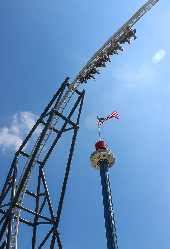 The Maxx Force Roller Coaster at Six Flags Great America, Gurnee, Illinois