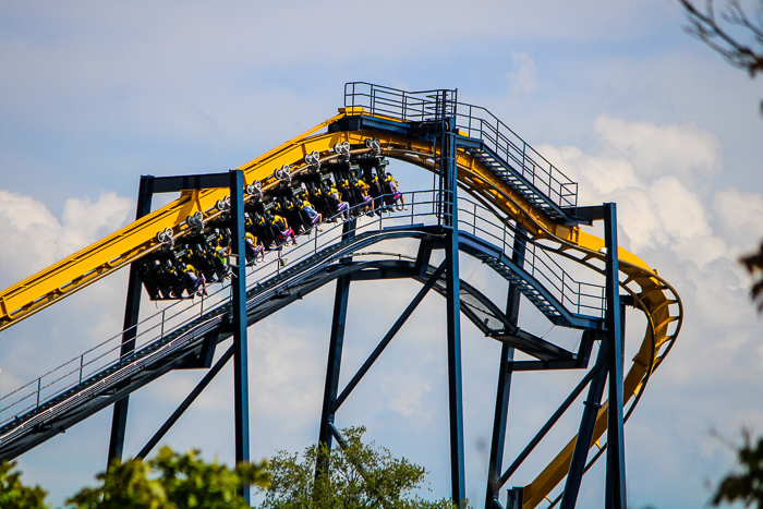 Batman:  The Ride  roller coaster at Six Flags Great America, Gurnee, Illinois