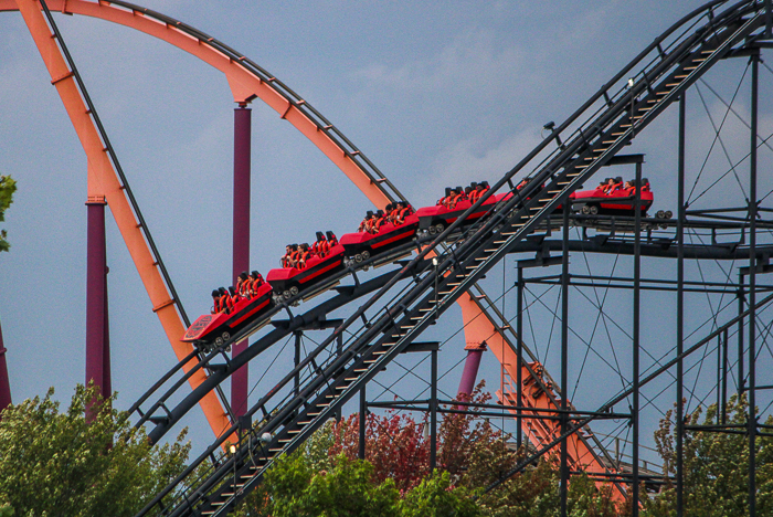 The Raging Bull roller coaster at Six Flags Great America, Gurnee, Illinois