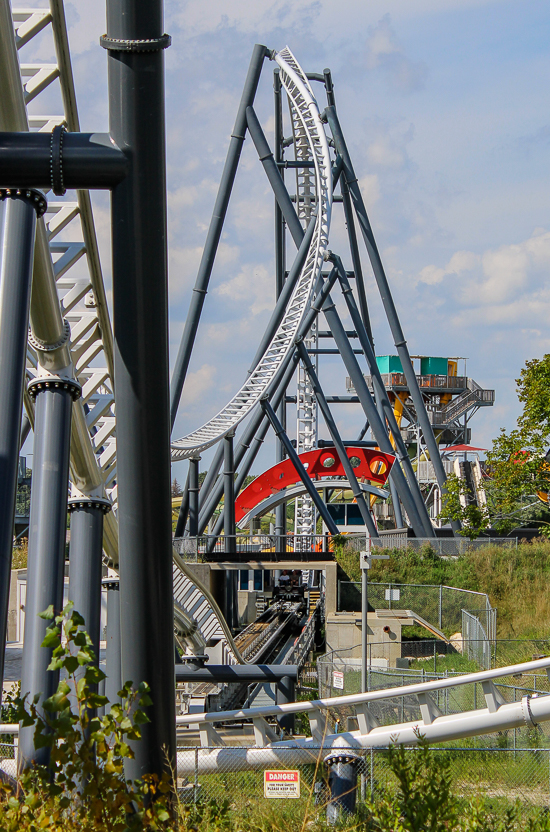 The Maxx Force launched coaster at Six Flags Great America, Gurnee, Illinois