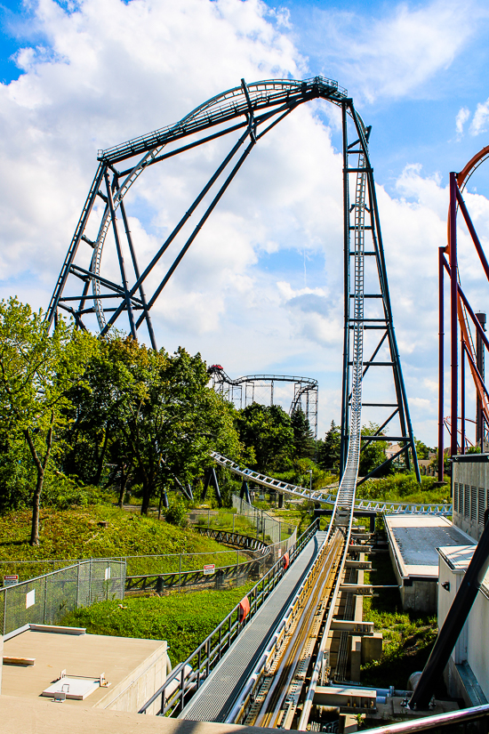 The Maxx Force launched coaster at Six Flags Great America, Gurnee, Illinois