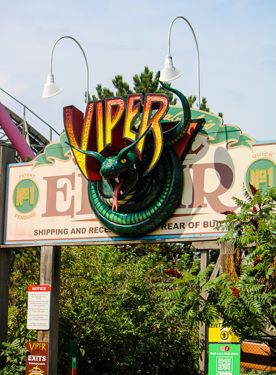 The Viper roller coaster at Six Flags Great America, Gurnee, Illinois