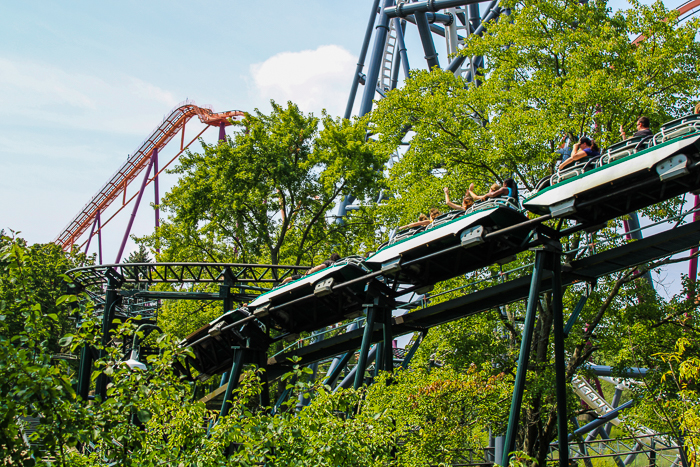 The Whizzer roller coaster at Six Flags Great America, Gurnee, Illinois