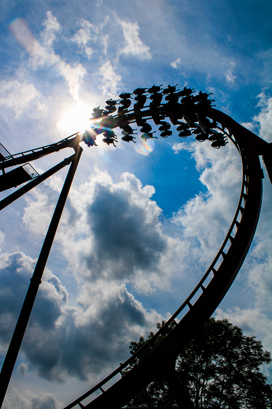 The X-Flight roller coaster at Six Flags Great America, Gurnee, Illinois