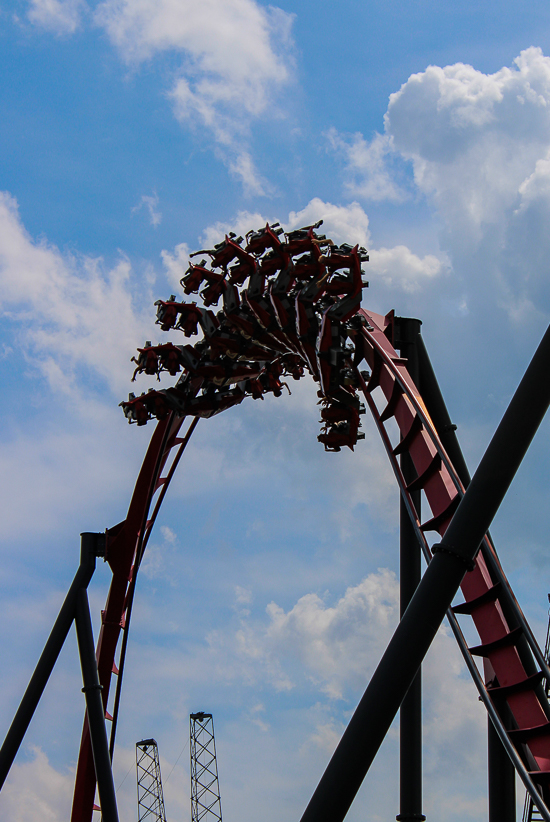 The X-Flight roller coaster at Six Flags Great America, Gurnee, Illinois