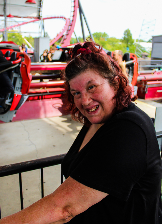 The X-Flight roller coaster at Six Flags Great America, Gurnee, Illinois