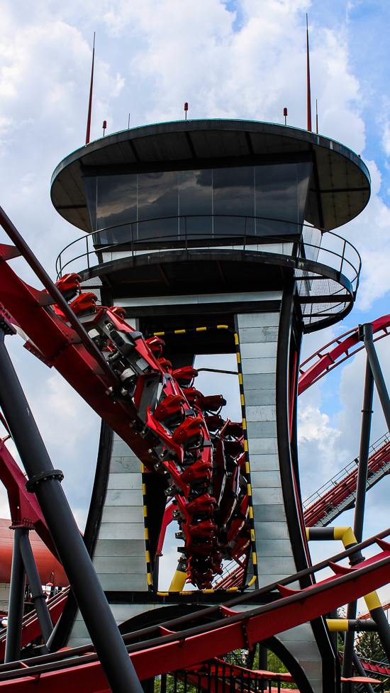 The X-Flight roller coaster at Six Flags Great America, Gurnee, Illinois