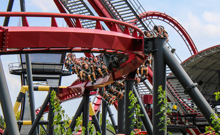 The X-Flight roller coaster at Six Flags Great America, Gurnee, Illinois