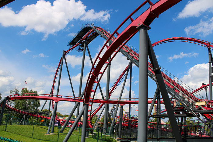 TheX-Flight Roller Coaster at Six Flags Great America, Gurnee, Illinois