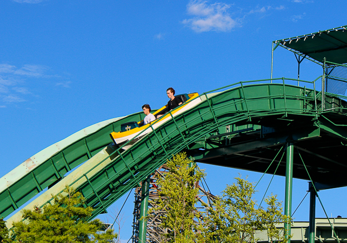 The Aquaman Splashdown hydro-flume at Six Flags Great America, Gurnee, Illinois