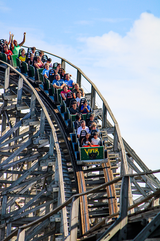 The Viperl roller coaster at Six Flags Great America, Gurnee, Illinois