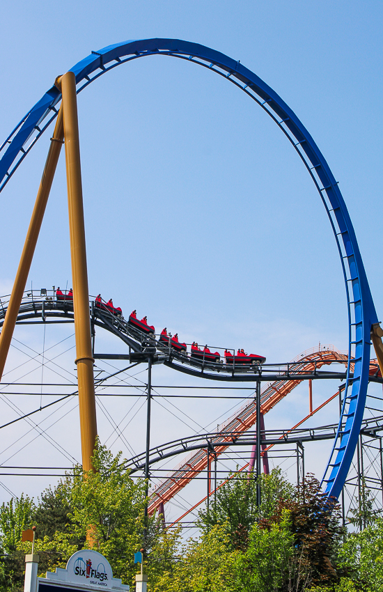 The new for 2025 Wrath of Rakshasa coaster at Six Flags Great America, Gurnee, Illinois