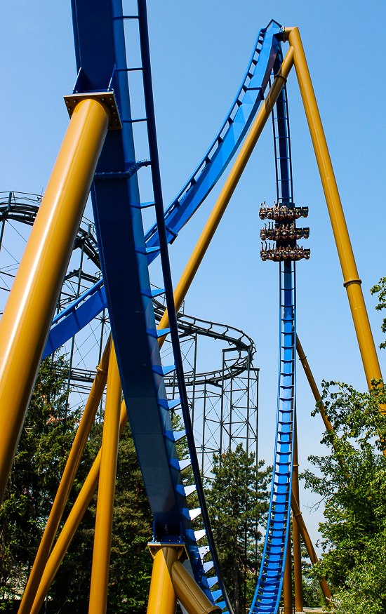 The new for 2025 Wrath of Rakshasa coaster at Six Flags Great America, Gurnee, Illinois