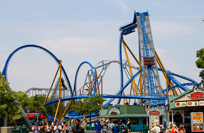 The new for 2025 Wrath of Rakshasa coaster at Six Flags Great America, Gurnee, Illinois