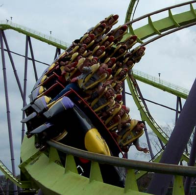 Chang, The Stand Up Rollercoaster at Six Flags Kentucky Kingdom