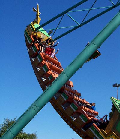 Bluebeard's Bounty during Frightfest at Six Flags Kentucky Kingdom, Louisville, KY