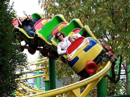 The Rollerskater Rollercoaster During Frightfest at Six Flags Kentucky Kingdom, Louisville, KY