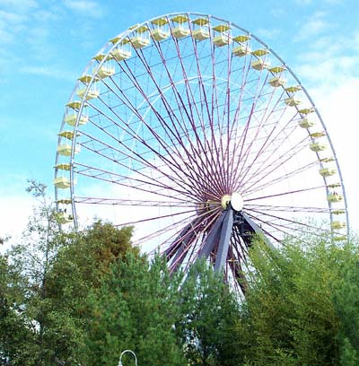 The Giant Wheel during Frightfest at Six Flags Kentucky Kingdom, Louisville, KY