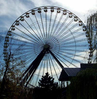 The Giant Wheel during Frightfest at Six Flags Kentucky Kingdom, Louisville, KY