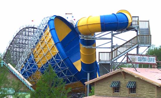 The Tornado Water Slide at Six Flags Kentucky Kingdom, Louisville, KY