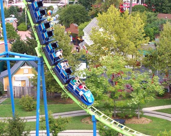 Greezed Lightnin' Rollercoaster at Six Flags Kentucky Kingdom, Louisville, KY