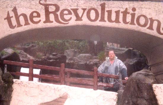 Me getting on the Revolution @ Six Flags Magic Mountain