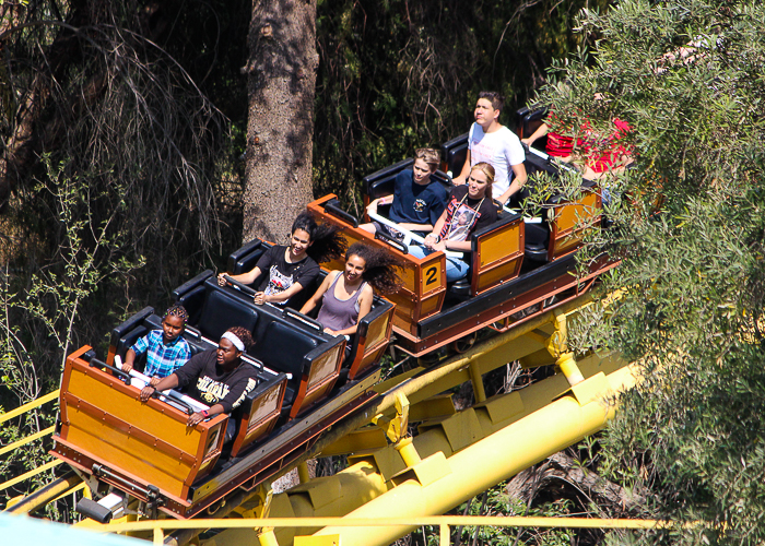 The Gold Rusher Rollercoaster - The American Coaster Enthusiasts Coaster Con 42 at Six Flags Magic Mountain in Valencia, California